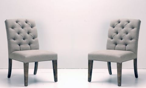 Silla salón respaldo botones